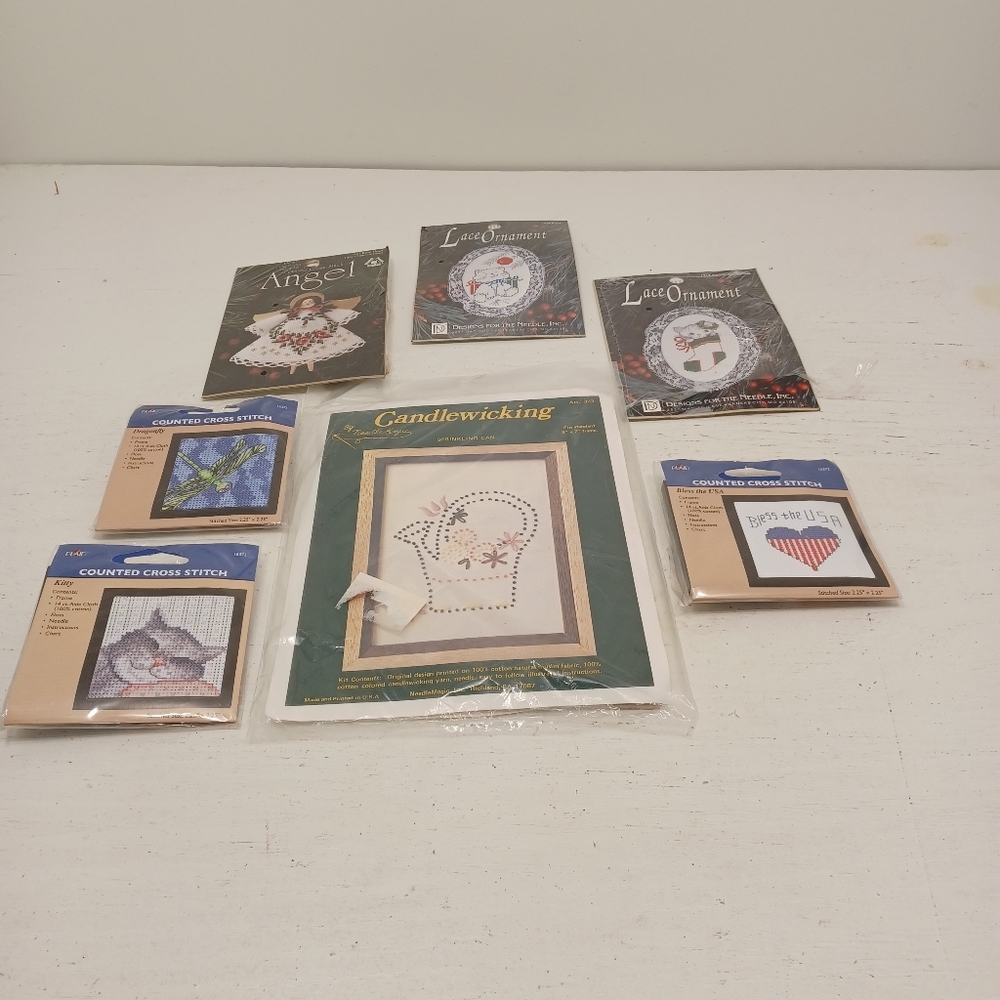 New needle work kits lot of 7 factory sealed